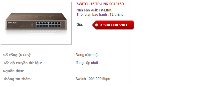 Switch TP-Link 16 port